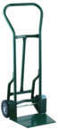 Shovel Nose Freight, Dock and Warehouse 900 lb Capacity Hand Truck - 1-1/4" Tubular steel frame robotically welded - 1/4" High strength tapered steel base plate -- 8" Solid Rubber wheels - Apex Tool & Supply