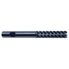 10mm Dia. - 100mm OAL - 45° Helix Bright Carbide End Mill - 6 FL - Apex Tool & Supply