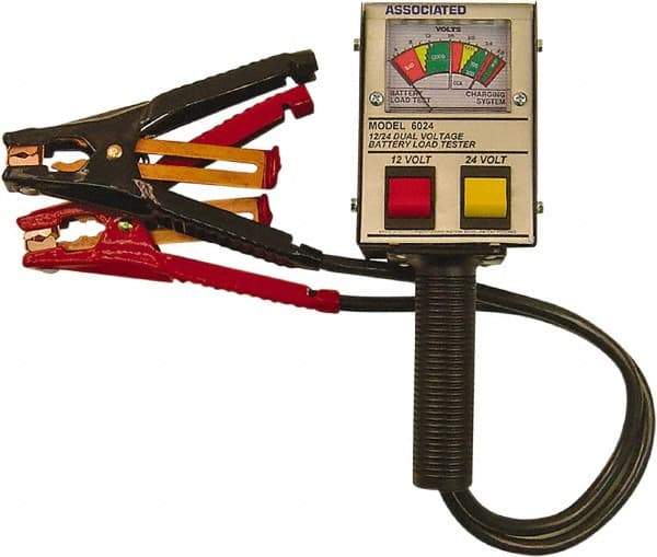 Associated Equipment - 12/24 Volt Battery Load Tester - 0 to 1,000 CCA Range, 2' Cable - Apex Tool & Supply