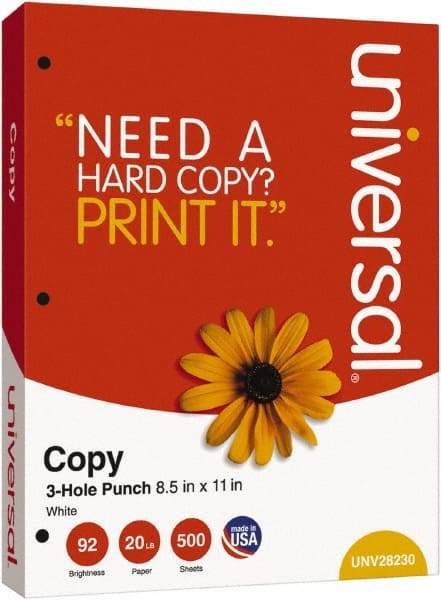 UNIVERSAL - White Copy Paper - Use with Laser Printers, Copiers, Plain Paper Fax Machines - Apex Tool & Supply