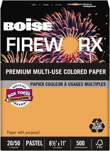 Boise - 8-1/2" x 11" Pumpkin Glow Colored Copy Paper - Use with Laser Printers, Copiers, Plain Paper Fax Machines, Multifunction Machines - Apex Tool & Supply