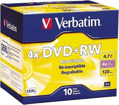Verbatim - Silver DVD+RW Discs - Use with CD, DVD Drives - Apex Tool & Supply