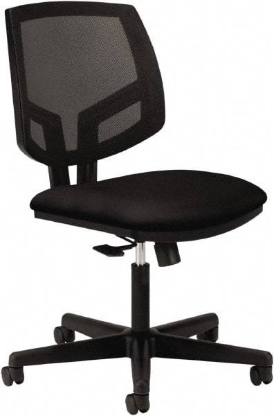 Hon - 38-3/4" High Task Chair - 24" Wide x 25" Deep, 100% Polyester Seat, Black - Apex Tool & Supply