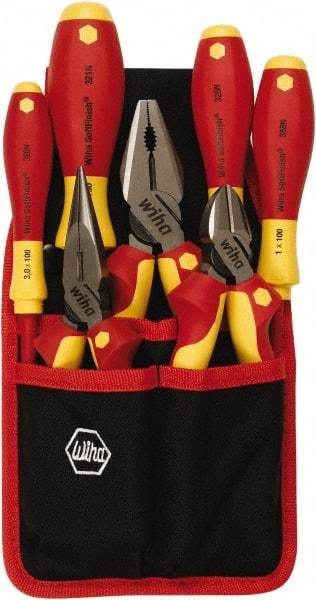Wiha - 7 Piece Insulated Plier Set - Comes in Clamshell - Apex Tool & Supply
