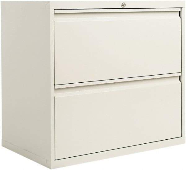 ALERA - 30" Wide x 28.38" High x 19-1/4" Deep, 2 Drawer Lateral File - Steel, Light Gray - Apex Tool & Supply