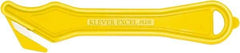 Klever Innovations - Recessed/Hook Blade Safety Cutter - 1-5/8" Carbon Steel Blade, Yellow Nylon Handle, 1 Blade Included - Apex Tool & Supply