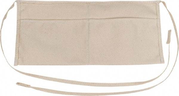 Proto - 28 to 52" Waist Apron - 2 Pocket, 6" Wide, Off White, Polyester - Apex Tool & Supply