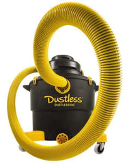 Dustless Technologies - 16 Gal Plastic Tank, Electric Powered Wet/Dry Vacuum - 5 Peak hp, 120 Volt, 11.5 Amps, 12' Hose Fitting, Cloth Filter, Accessories Included - Apex Tool & Supply