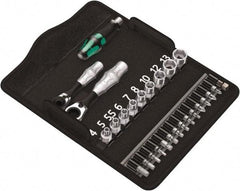 Wera - 27 Piece 1/4" Drive Ratchet Socket Set - Comes in Canvas Pouch - Apex Tool & Supply