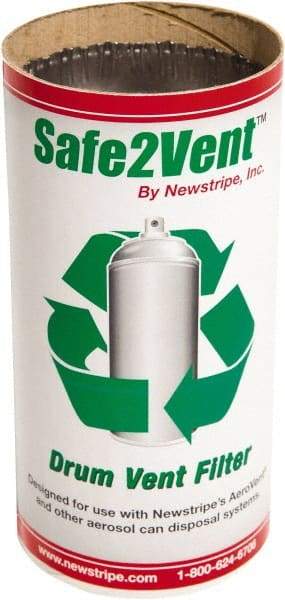 Made in USA - Trash Compactor/Crusher Replacement Carbon Filter - 4" Wide x 4" Long x 8" High, For Aerosol Can Deflators - Apex Tool & Supply