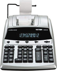 Victor - Fluorescent Printing Calculator - 9 x 12 Display Size, White, AC Powered, 4-1/4" Long x 10-1/2" Wide - Apex Tool & Supply