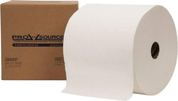 PRO-SOURCE - Dry General Purpose Wipes - Jumbo Roll, 12" x 12" Sheet Size, White - Apex Tool & Supply