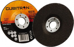 3M - 36 Grit, 5" Diam x 1/8" Thick x 7/8" Arbor, Type 27 Depressed Center Wheel - Apex Tool & Supply