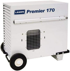 LB White - 170,000 BTU Rating, Ductable Unit Heater - 4,000 Sq Ft Max Heating Area, 100 Lb Capacity, Fuel with Propane - Apex Tool & Supply