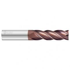 16mm Dia. x 125mm Overall Length 4-Flute 1mm C/R Solid Carbide SE End Mill-Round Shank-Center Cut-FC20 - Apex Tool & Supply