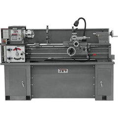 Jet - 13" Swing, 40" Between Centers, 230 Volt, Single Phase Bench Lathe - 2 hp, 60 to 1,240 RPM, 1-3/8" Bore Diam, 28-1/2" Deep x 30" High x 79" Long - Apex Tool & Supply