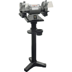 Jet - 8" Wheel Diam x 1" Wheel Width, 1 hp Bench Grinder - 1 Phase, 3,450 Max RPM, 115 Volts - Apex Tool & Supply