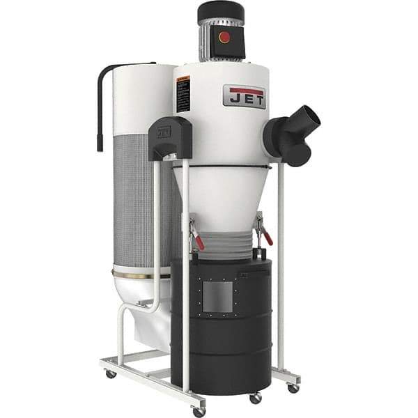 Jet - 1µm, 115 Volt Portable Dust Collector - 22" Long x 47" Deep x 67-9/16" High, 4" Connection Diam, 6,396' per min Air Flow - Apex Tool & Supply