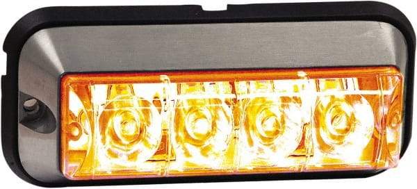 Buyers Products - Quad Flash Rate, Surface Mount Emergency Strobe Light Assembly - Powered by 12 to 24 Volts, Amber - Apex Tool & Supply