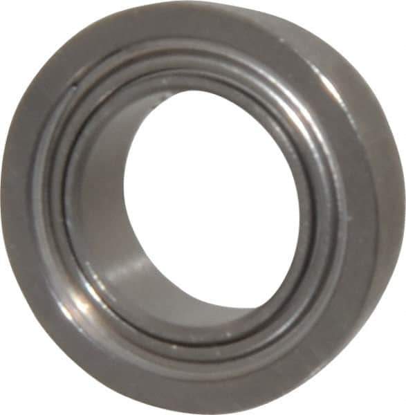 Value Collection - 5/16" Bore Diam, 1/2" OD, Double Shield Miniature Radial Ball Bearing - 5/32" Wide, With Flange, 1 Row, Round Bore, 52 Lb Static Capacity, 122 Lb Dynamic Capacity - Apex Tool & Supply