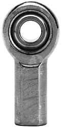 Made in USA - 1/4" ID, 3/4" Max OD, 6,195 Lb Max Static Cap, Female Spherical Rod End with Stud - 1/4-28 RH, Alloy Steel with Steel Raceway - Apex Tool & Supply