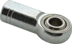 Made in USA - 3/8" ID, 1" Max OD, 9,550 Lb Max Static Cap, Plain Female Spherical Rod End - 3/8-24 RH, Alloy Steel with Steel Raceway - Apex Tool & Supply