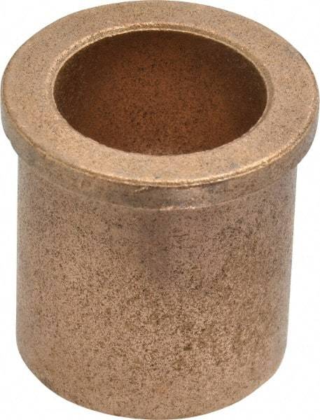 Boston Gear - 3/4" Inside x 1" Outside Diam, Oil Impregnated Bronze SAE-841 Flanged Sleeve Bearing - 1-1/8" Flange Outside Diam, 1/8" Flange Thickness, 1-1/8" OAL - Apex Tool & Supply