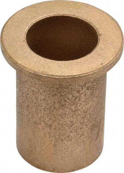 Boston Gear - 7/8" Inside x 1-1/8" Outside Diam, Oil Impregnated Bronze SAE-841 Flanged Sleeve Bearing - 1-1/2" Flange Outside Diam, 1/8" Flange Thickness, 1-3/4" OAL - Apex Tool & Supply