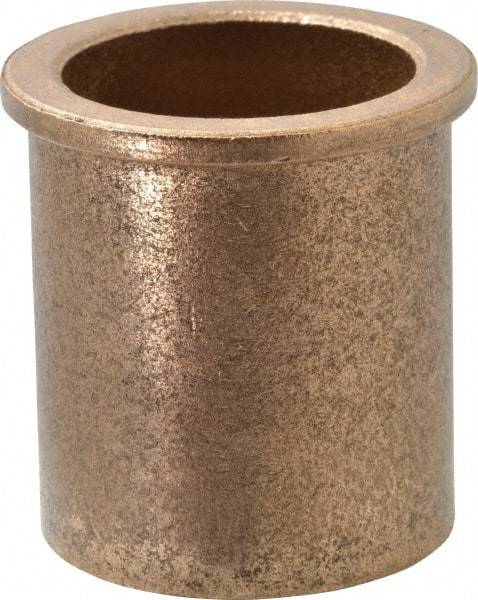 Boston Gear - 1-1/4" Inside x 1-1/2" Outside Diam, Oil Impregnated Bronze SAE-841 Flanged Sleeve Bearing - 1-3/4" Flange Outside Diam, 1/8" Flange Thickness, 1-3/4" OAL - Apex Tool & Supply