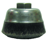 3-1/2 x 5/8-11" Arbor - Crimped Steel Wire Encapsulated Cup Wheel - Apex Tool & Supply