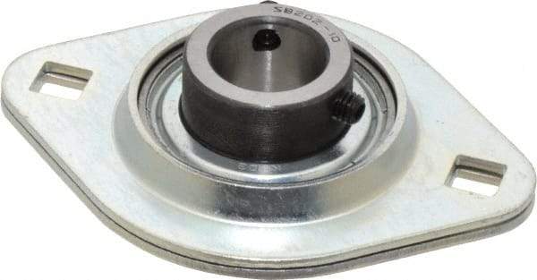 Value Collection - 3-3/16" OAL2-Bolt Flange - 1160 Lb Dyn Cap, Steel - Apex Tool & Supply