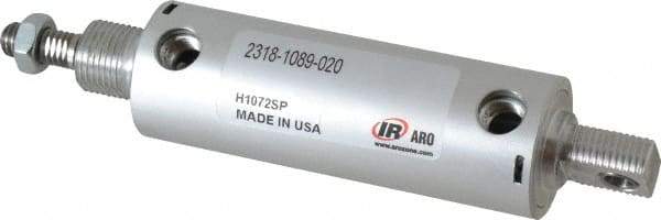 ARO/Ingersoll-Rand - 2" Stroke x 1-1/8" Bore Double Acting Air Cylinder - 1/8 Port, 3/8-16 Rod Thread - Apex Tool & Supply