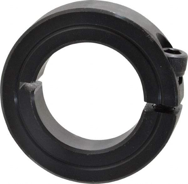 Climax Metal Products - 1-1/4" Bore, Steel, One Piece Clamp Collar - 2-1/16" Outside Diam, 1/2" Wide - Apex Tool & Supply