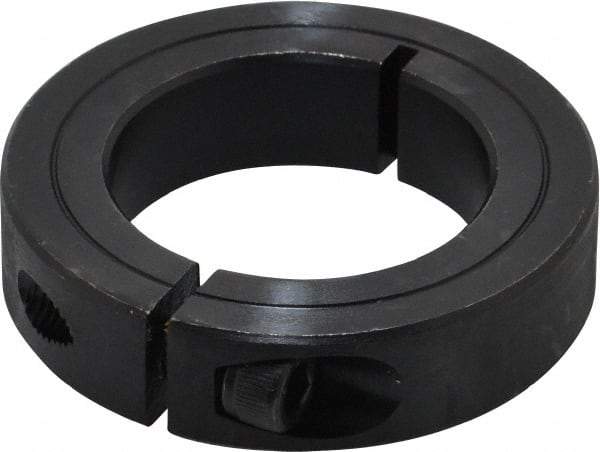 Climax Metal Products - 1-1/2" Bore, Steel, One Piece Clamp Collar - 2-3/8" Outside Diam, 9/16" Wide - Apex Tool & Supply