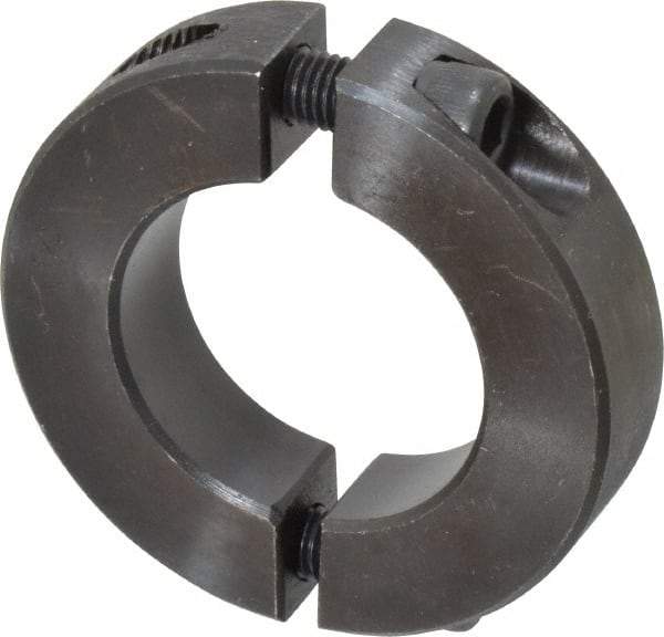 Climax Metal Products - 1-3/16" Bore, Steel, Two Piece Shaft Collar - 2-1/16" Outside Diam, 1/2" Wide - Apex Tool & Supply