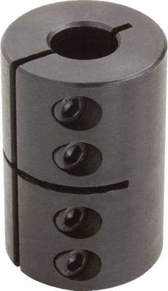 Climax Metal Products - 1-1/2" Inside x 2-1/2" Outside Diam, Rigid Coupling with Keyway - 3-3/4" Long x 3/8" Keyway Width - Apex Tool & Supply