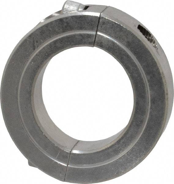 Climax Metal Products - 1-1/4" Bore, Stainless Steel, Two Piece Shaft Collar - 2-1/16" Outside Diam, 1/2" Wide - Apex Tool & Supply