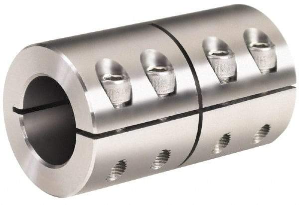 Climax Metal Products - 1-1/2" Inside x 2-5/8" Outside Diam, One Piece Split Clamping Collar - 3-7/8" Long - Apex Tool & Supply