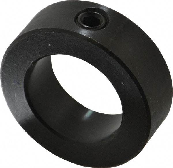 Climax Metal Products - 1-1/4" Bore, Steel, Set Screw Shaft Collar - 2" Outside Diam, 11/16" Wide - Apex Tool & Supply