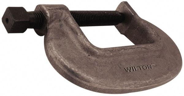 Wilton - Extra Heavy-Duty 3-5/16" Max Opening, 2-5/16" Throat Depth, Forged Steel Standard C-Clamp - 16,250 Lb Capacity, 0" Min Opening, Standard Throat Depth, Cold Drawn Steel Screw - Apex Tool & Supply