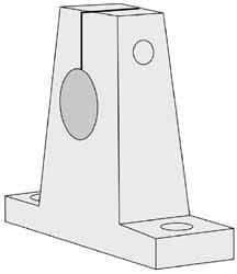 Thomson Industries - 8mm Diam, Malleable Iron Alloy Shaft Support - Plain Shafting - Apex Tool & Supply