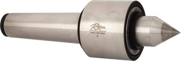 Riten - MT5 Taper Shank, 3-1/16" Head Diam Carbide Tipped Live Center - 5,000 Max RPM, 2-25/32" Head Length, 1-3/8" Point Diam, 2-3/8" Point Len, 1,000 Lb Max Workpc, 1" Tip Diam, Standard Point - Apex Tool & Supply