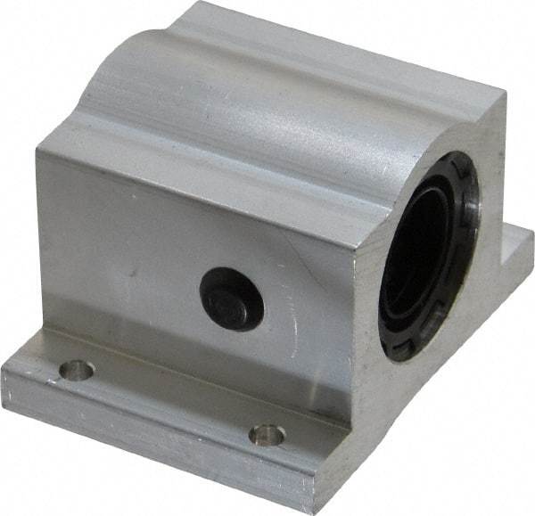 Thomson Industries - 3/4" Inside Diam, 1130/2260 Lbs. Dynamic Capacity, Closed Single Pillow Block Linear Bearing - 1-3/4" Overall Height x 2-3/4" Overall Width - Apex Tool & Supply