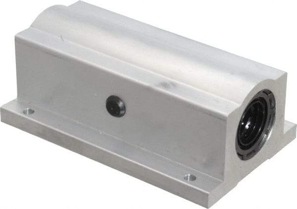 Thomson Industries - 3/4" Inside Diam, 1130/2260 Lbs. Dynamic Capacity, Closed Twin Pillow Block Linear Bearing - 1-3/4" Overall Height x 2-3/4" Overall Width - Apex Tool & Supply