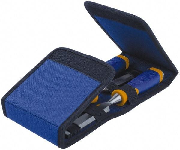 Irwin - 3 Piece Wood Chisel Set - 10-1/4" OAL, Sizes Included 1/2 to 1" - Apex Tool & Supply