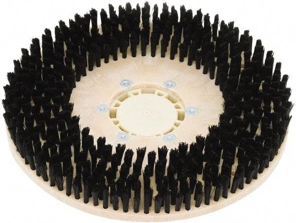 Clarke - 34" Diam Scrubbing Brush - 17" Machine, Black Pad, Nylon - Apex Tool & Supply