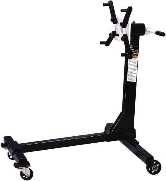 Omega Lift Equipment - 750 Lb Capacity Engine Repair Stand - 36-3/4 to 36-3/4" High, 31-1/2" Chassis Width x 31-1/2" Chassis Length - Apex Tool & Supply