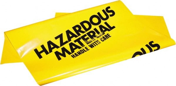 Enpac - 10 Gallon Capacity, Yellow, Low-Density Polyethylene, Hazardous Waste Bag - Apex Tool & Supply