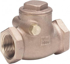 Milwaukee Valve - 1-1/4" Bronze Check Valve - Check Valve, Threaded (NPT), 200 WOG - Apex Tool & Supply