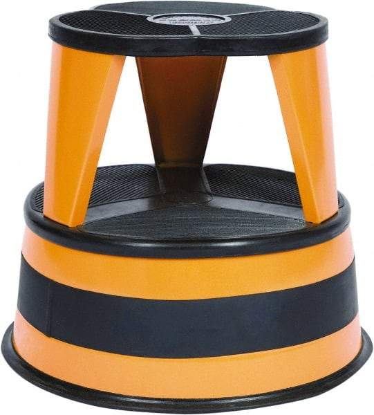 Cramer - 14-1/2" High, Orange Step Stool - Steel, 350 Lb Capacity, Type 1AA Industry Rating - Apex Tool & Supply